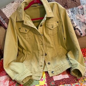 Chico's Platinum chartreuse Jacket